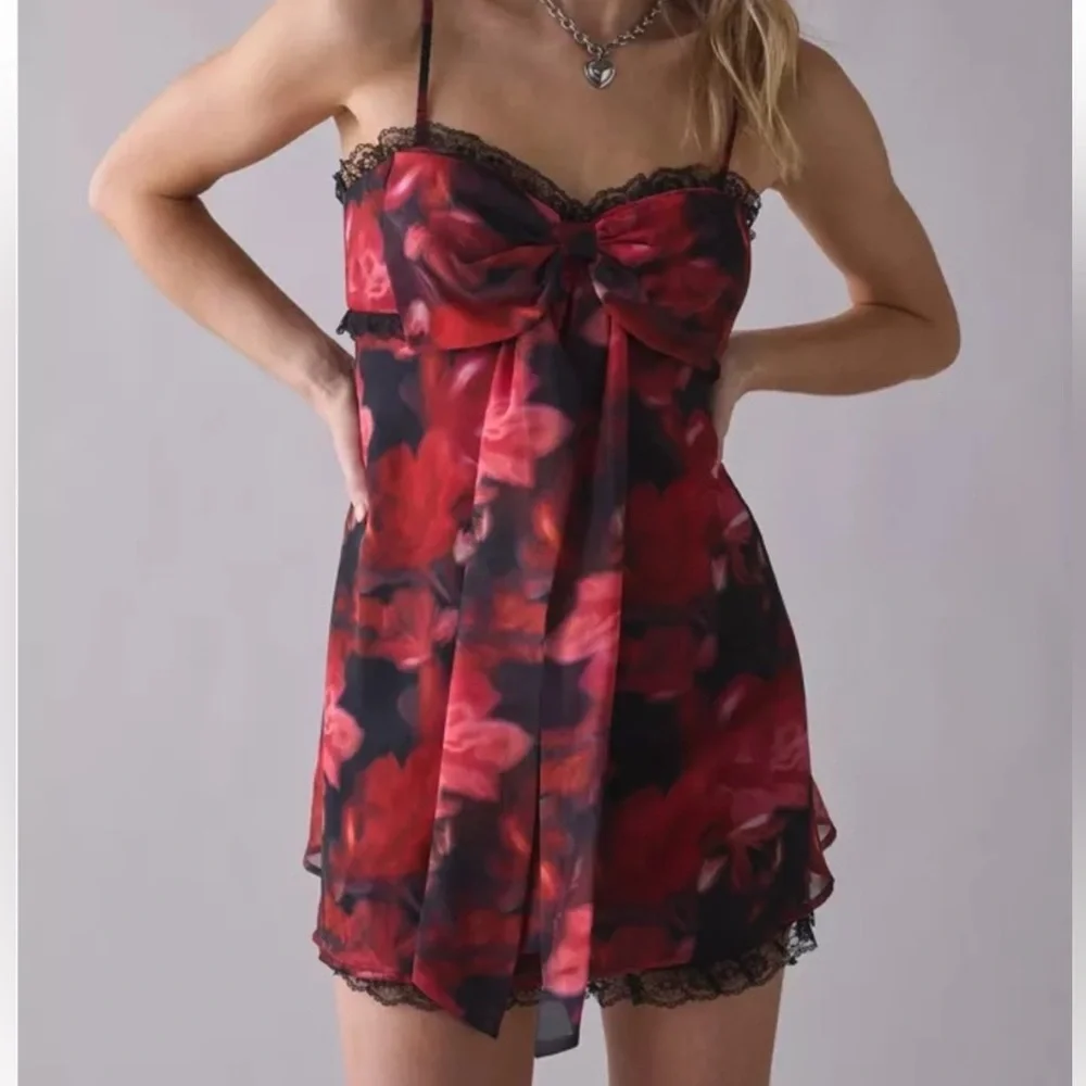 for love and lemons red bow dress For Love & Lemons